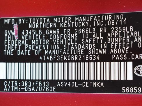 Used 2011 Toyota Camry LE w/ LE Extra-Value Pkg FWD image 33