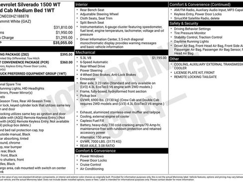 Used 2017 Chevrolet Silverado 1500 W/T w/ Trailering Package RWD image 6