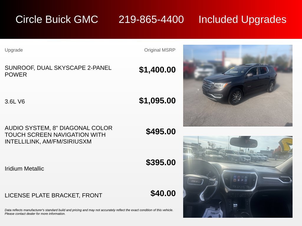 Used 2017 GMC Acadia SLT FWD image 3