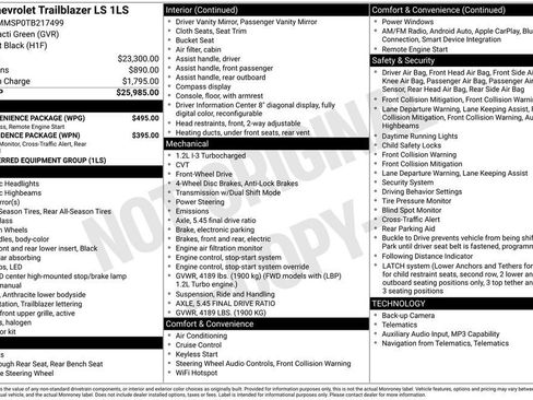 New 2026 Chevrolet TrailBlazer LS w/ LS Convenience Package FWD image 11
