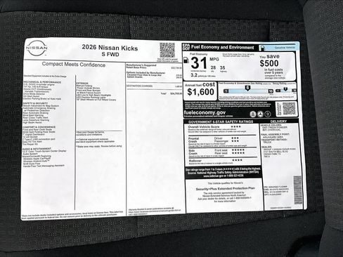 New 2026 Nissan Kicks S FWD image 21