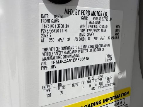 Used 2014 Ford Expedition EL Limited w/ Equipment Group 301A AWD/4WD image 31