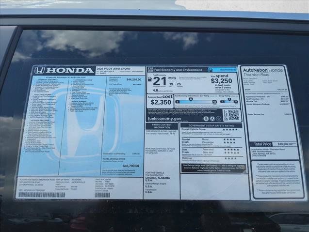 New 2026 Honda Pilot Sport image 22