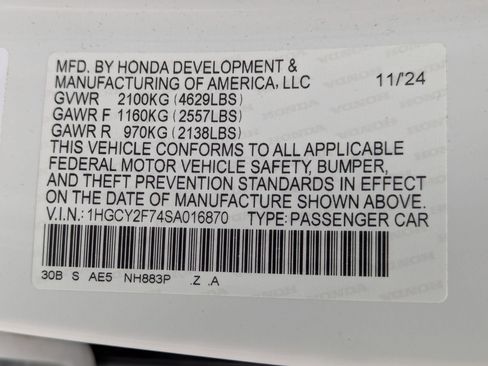 Certified 2025 Honda Accord Sport image 33