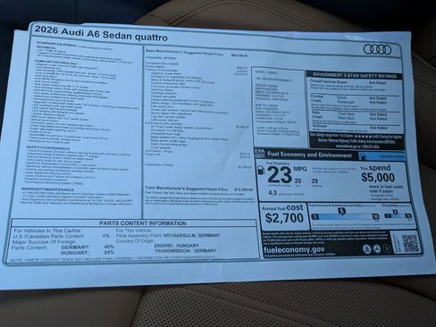 New 2026 Audi A6 Premium Plus image 18