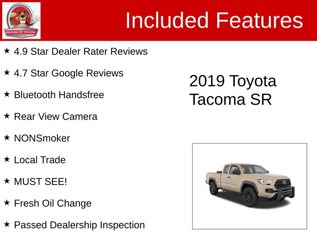 Used 2019 Toyota Tacoma SR w/ SX Package AWD/4WD image 4