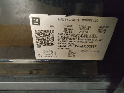 Used 2021 Chevrolet Traverse LT w/ LPO, Floor Liner Package image 33