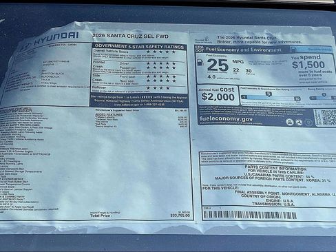 New 2026 Hyundai Santa Cruz SEL image 14
