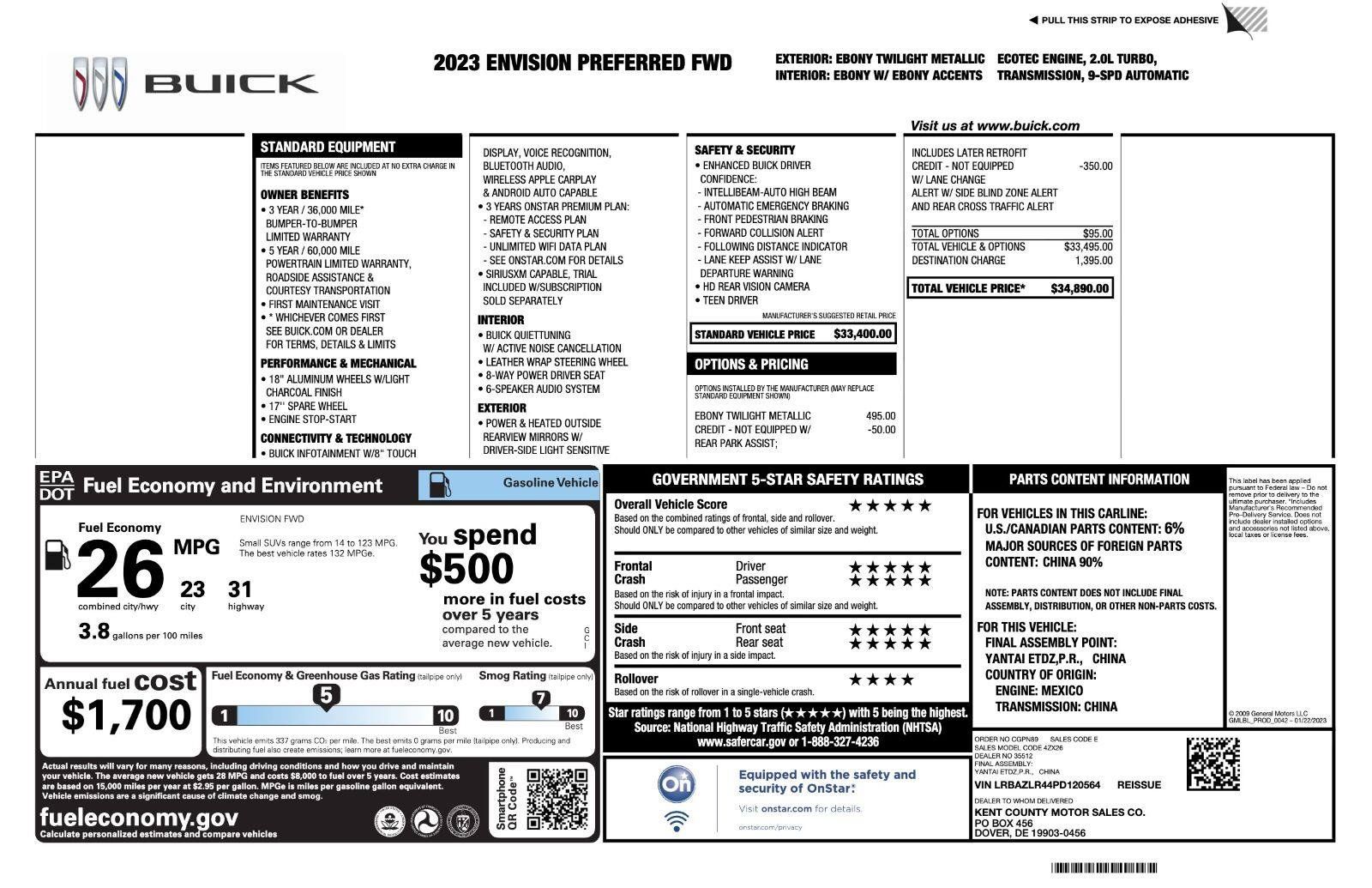 Used 2023 Buick Envision Preferred FWD image 3