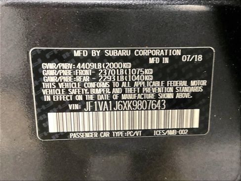 Used 2019 Subaru WRX Limited image 36