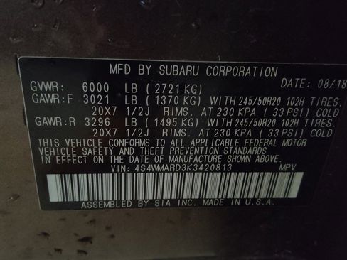 Used 2019 Subaru Ascent Touring w/ Popular Package #2A image 33