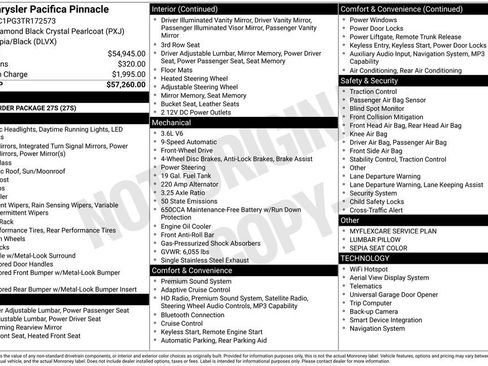 New 2026 Chrysler Pacifica Pinnacle image 6