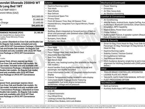Used 2021 Chevrolet Silverado 2500 W/T w/ WT Convenience Package AWD/4WD image 2