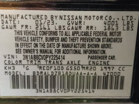 Used 2023 Nissan Sentra SV w/ All-Weather Package FWD image 33