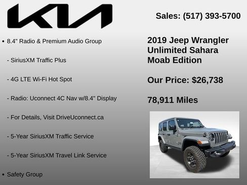 Used 2019 Jeep Wrangler Unlimited Sahara w/ Quick Order Package 24M Moab AWD/4WD image 21