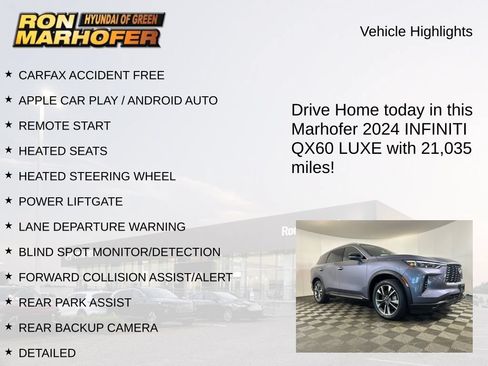 Used 2024 INFINITI QX60 Luxe AWD/4WD image 13
