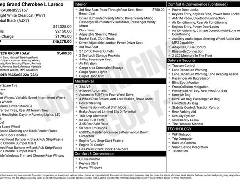 Used 2022 Jeep Grand Cherokee L Laredo w/ Luxury Tech Group I AWD/4WD image 2