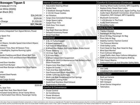 Used 2020 Volkswagen Tiguan S image 28