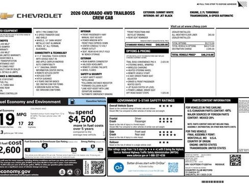 New 2026 Chevrolet Colorado Trail Boss AWD/4WD image 2