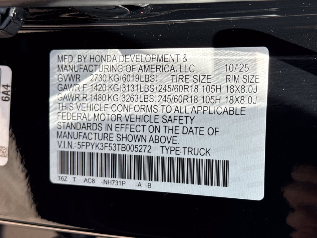 Used 2026 Honda Ridgeline RTL image 26