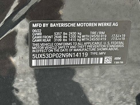 Used 2022 BMW X3 xDrive30i w/ M Sport Package 2 AWD/4WD image 31