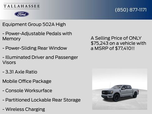 New 2026 Ford F150 Lariat w/ Equipment Group 502A High AWD/4WD image 30