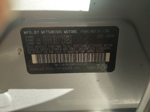 Used 2021 Mitsubishi Mirage ES FWD image 33