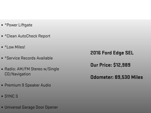 Used 2016 Ford Edge SEL w/ Equipment Group 201A image 24