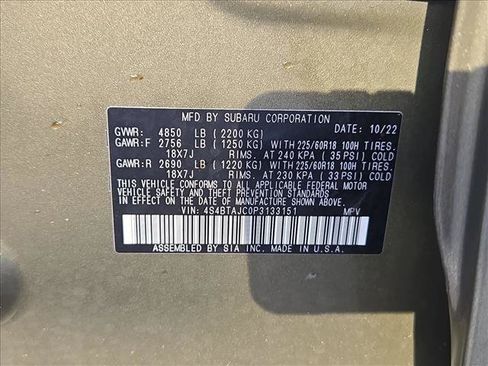 Used 2023 Subaru Outback Onyx Edition AWD/4WD image 10