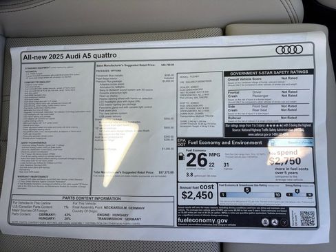 New 2025 Audi A5 2.0T Premium Plus image 33