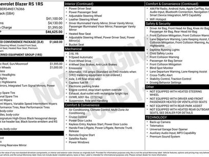 Used 2022 Chevrolet Blazer RS w/ Enhanced Convenience Package