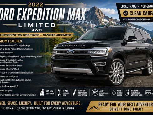 Used 2022 Ford Expedition Max Limited AWD/4WD image 3