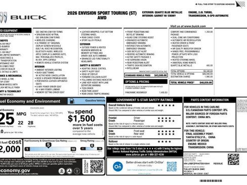 Used 2026 Buick Envision Sport Touring AWD/4WD image 3