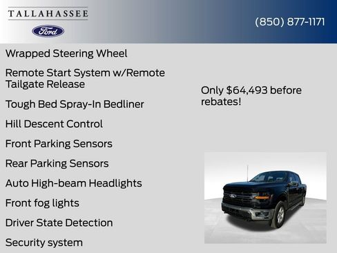 New 2025 Ford F150 XLT w/ Equipment Group 302A MID image 66