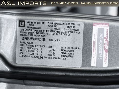 Used 2008 HUMMER H2 image 65