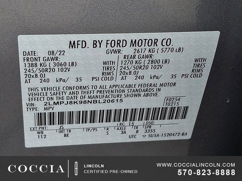 Certified 2022 Lincoln Nautilus Reserve AWD/4WD image 26