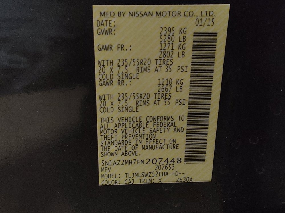 Used 2015 Nissan Murano Platinum w/ Platinum Technology Package AWD/4WD image 33
