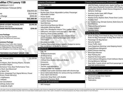 Used 2020 Cadillac CT6 Luxury w/ LPO, Exterior Accent Package