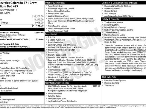 Used 2018 Chevrolet Colorado Z71 w/ Z71 Midnight Edition image 18