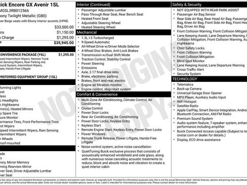 Used 2024 Buick Encore GX Avenir w/ Avenir Convenience Package AWD/4WD image 16