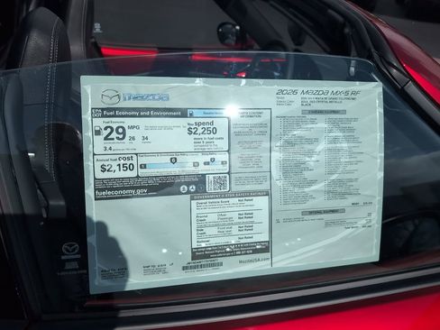 New 2026 MAZDA MX-5 Miata RF Grand Touring image 6