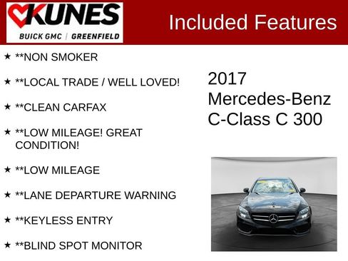 Used 2017 Mercedes-Benz C 300 4MATIC Sedan image 3