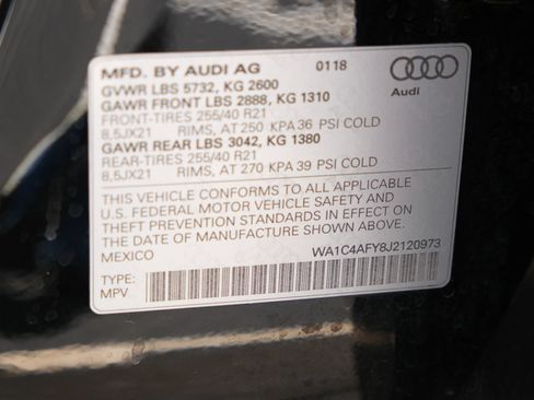 Used 2018 Audi SQ5 Prestige w/ Prestige Package AWD/4WD image 16