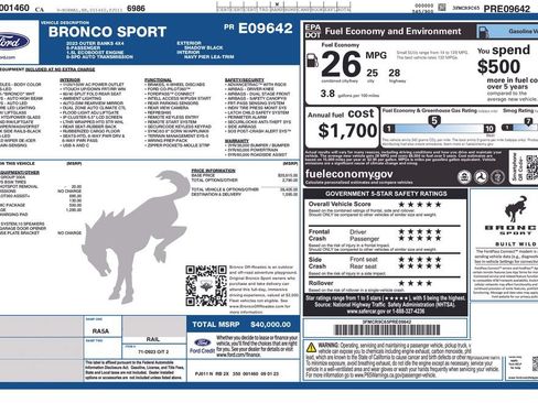 Used 2023 Ford Bronco Sport Outer Banks w/ Tech Package AWD/4WD image 3