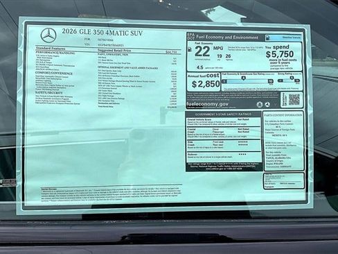 New 2026 Mercedes-Benz GLE 350 4MATIC image 16