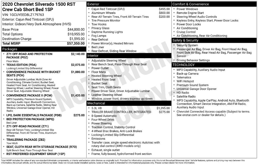 Used 2020 Chevrolet Silverado 1500 RST AWD/4WD image 55