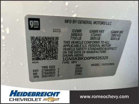 Used 2023 Chevrolet Suburban LS w/ Driver Alert Package AWD/4WD image 8