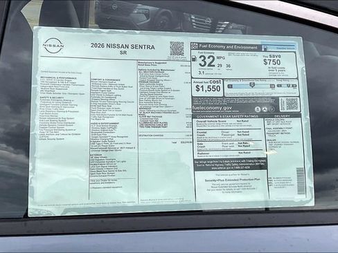 New 2026 Nissan Sentra SR w/ SR Premium Package FWD image 13