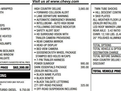 Used 2020 Chevrolet Silverado 3500 High Country w/ Z71 Off-Road Package image 2