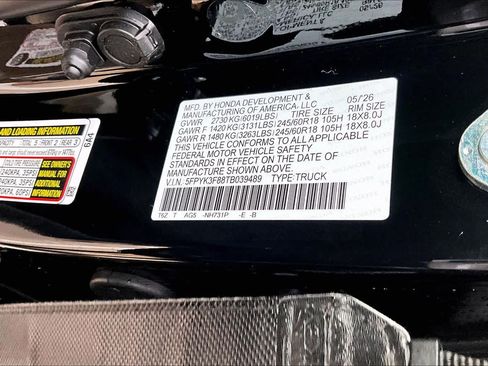 New 2026 Honda Ridgeline Black Edition image 21